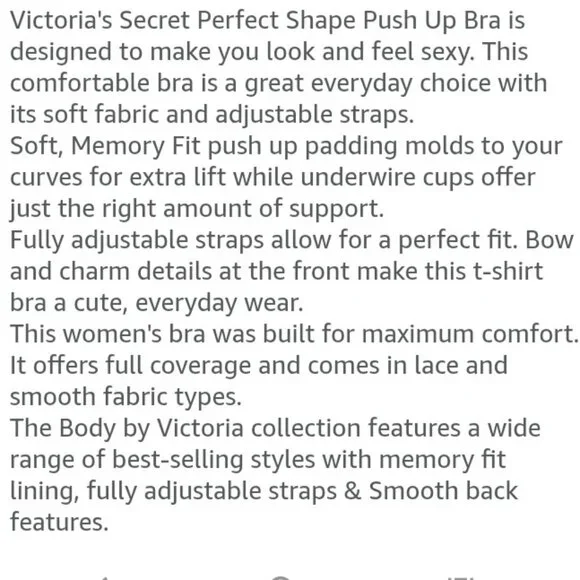 Victoria's Secret Bra Push Up Padded Comfy Front Close Lace Racer Gray Blue 32C - Picture 15 of 16